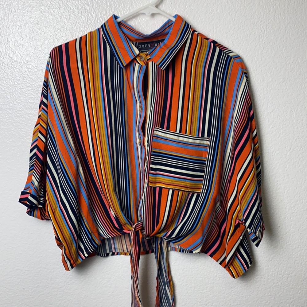 Front tie crop top